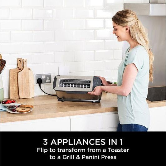 Ninja Foodi 3‑in‑1 Toaster, Grill & Panini Press | ST202UK (Stainless Steel) – view 2