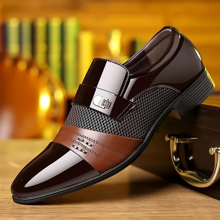 Noé Men’s Luxury Oxford Dress Shoes – Pointed Toe Patent Shoes