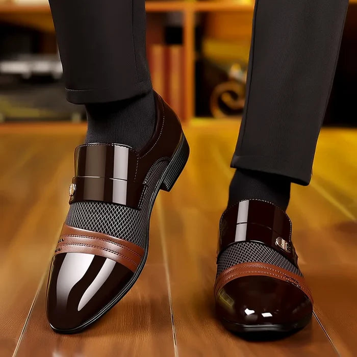 Noé Men’s Luxury Oxford Dress Shoes – Pointed Toe Patent Shoes