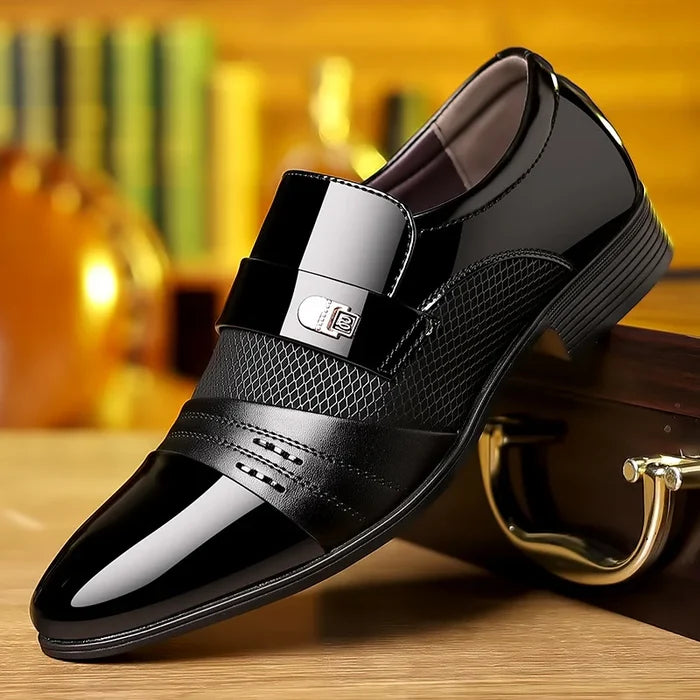 Noé Men’s Luxury Oxford Dress Shoes – Pointed Toe Patent Shoes