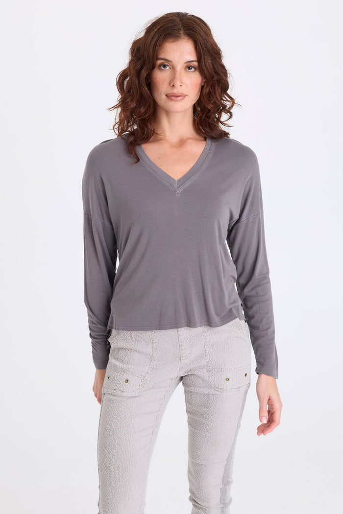 XCVI Noor Jersey V-Neck Long Sleeve Top