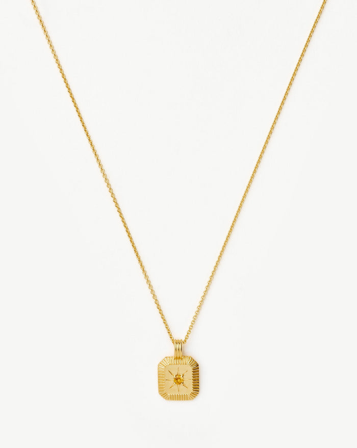 Star Ridge Birthstone Pendant Necklace | 18ct Gold Vermeil/Citrine Necklaces Missoma