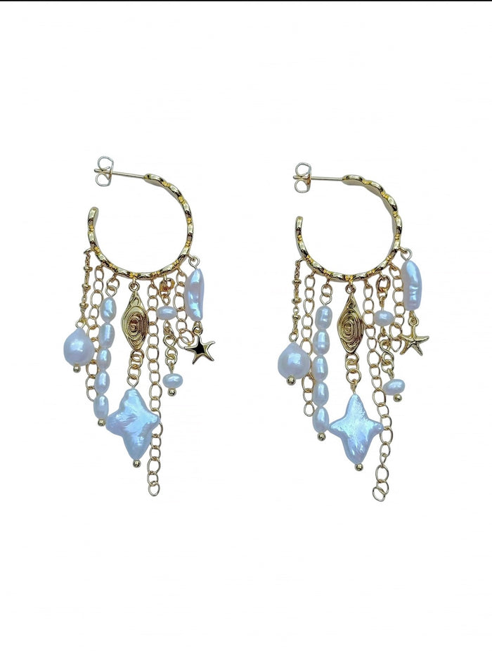 Ocean Mist Earrings in Gold