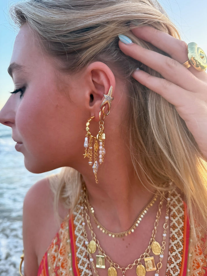 Ocean Mist Earrings in Gold