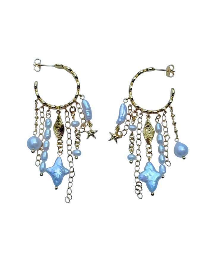 Ocean Mist Earrings in Gold