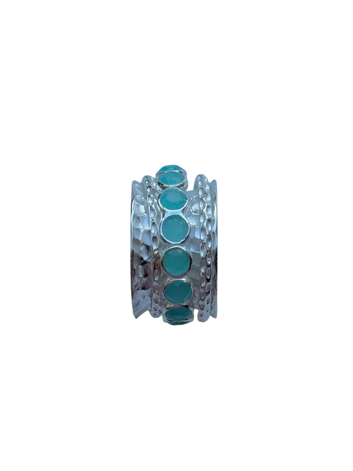 Octavia Ring in Aqua