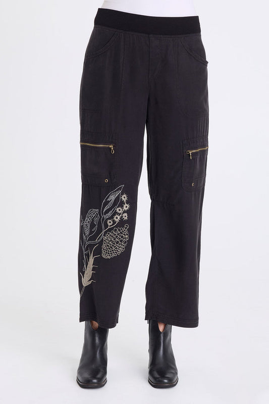 XCVI Odran Embroidered Twill Cargo Pant