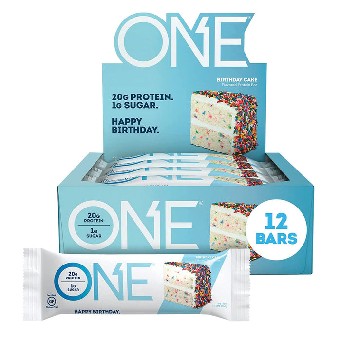 One Bar Birthday Cake Protein Bars - 12 Count