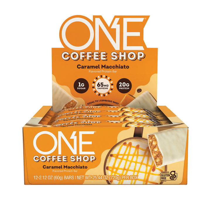One Bar Caramel Macchiato Coffee Shop Candy Bars - 12 Count