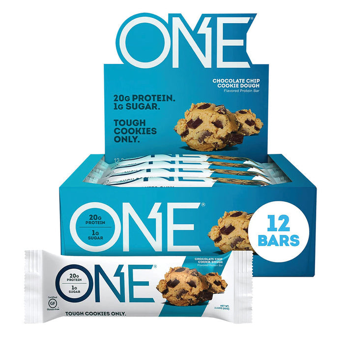 One Bar Chocolate Chip Cookie Dough Protein Bars - 12 Count