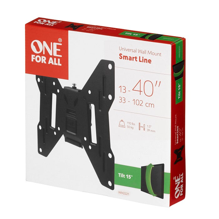EA Accessories One For All Smart Wall Mount, Tilt, 13"-43", Max Load 50kg – view 2