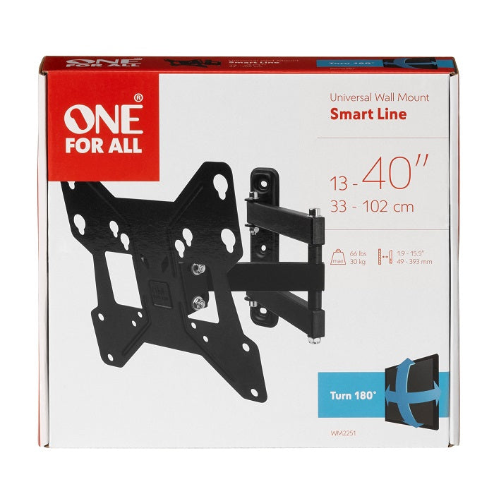 EA Accessories One For All Smart Wall Mount, Tilt & Turn 180, 13"-43", Max 30kg – view 2