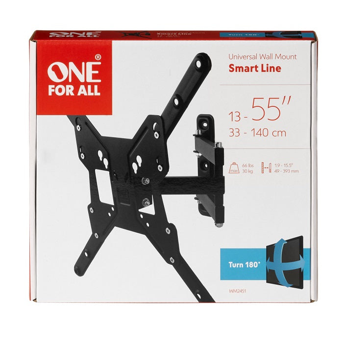 EA Accessories One For All Smart Wall Mount, Tilt & Turn 180, 13"-65", Max 30kg TV – view 3