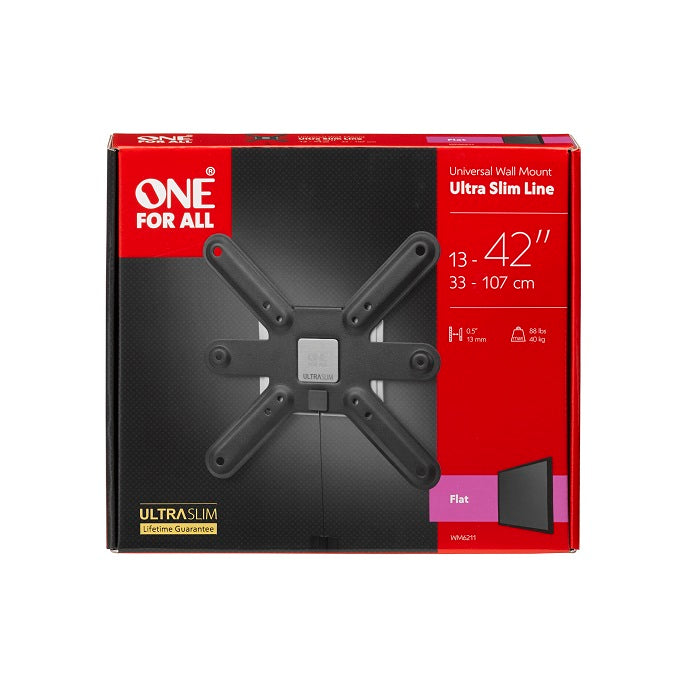 EA Accessories One For All Ultra Slim Wall Mount, 13-43" TVs, Max Load 40kg – view 8