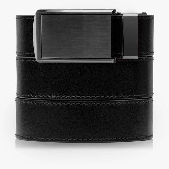 Onyx Black Full Grain Leather Belts - SlideBelts