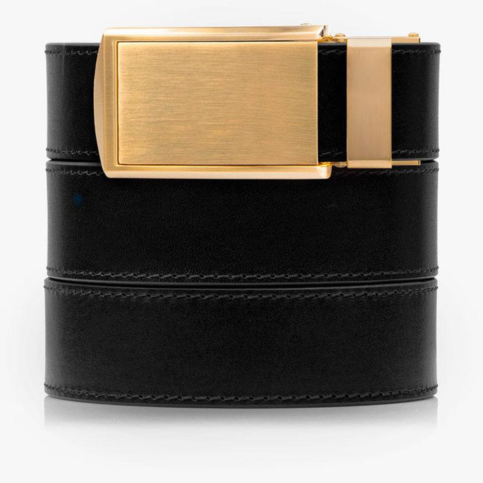 Onyx Black Full Grain Leather Belts - SlideBelts