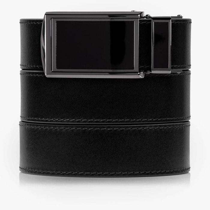 Onyx Black Full Grain Leather Belts - SlideBelts