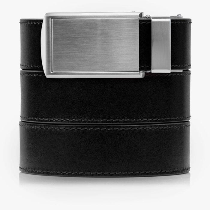 Onyx Black Full Grain Leather Belts - SlideBelts