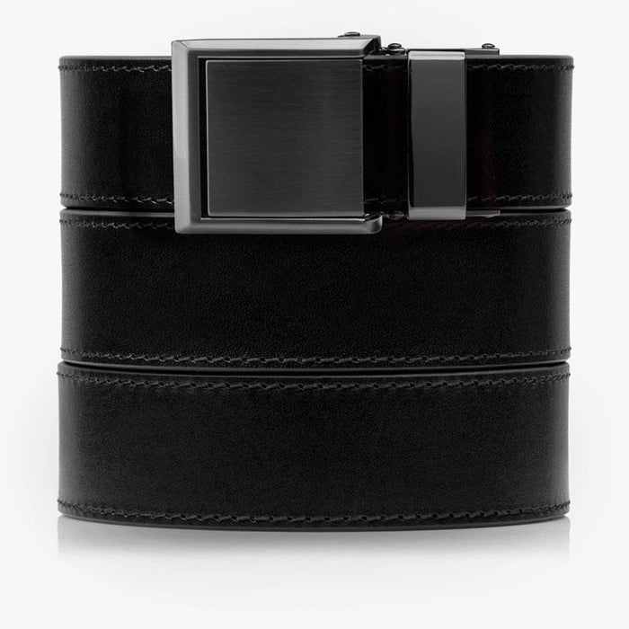 Onyx Black Full Grain Leather Belts - SlideBelts