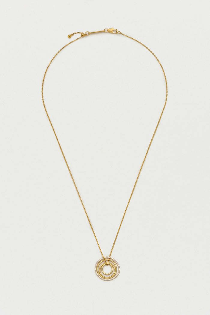 Organic CZ Circles Necklace