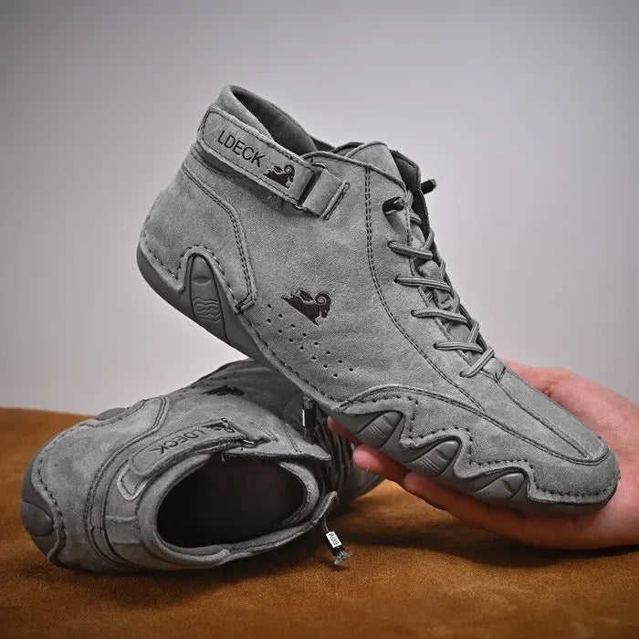 Oris Men’s High-Top Motorcycle Boots – Waterproof Casual Winter Sneakers