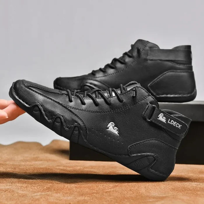 Oris Men’s High-Top Motorcycle Boots – Waterproof Casual Winter Sneakers