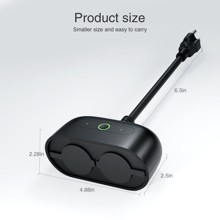 Outdoor Smart Dual Plug GHomeSmart® WP7 - GHome Smart Official