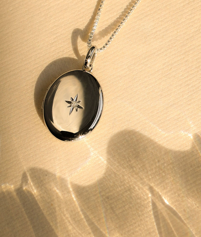 Oval Diamond Locket