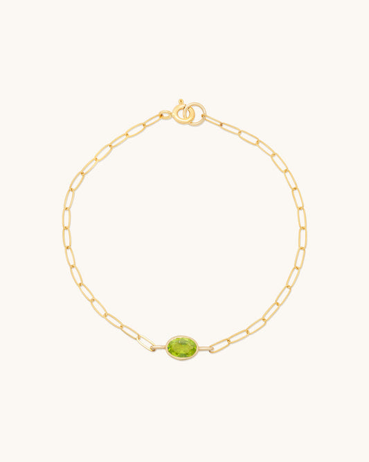 Oval Gemstone Bracelet