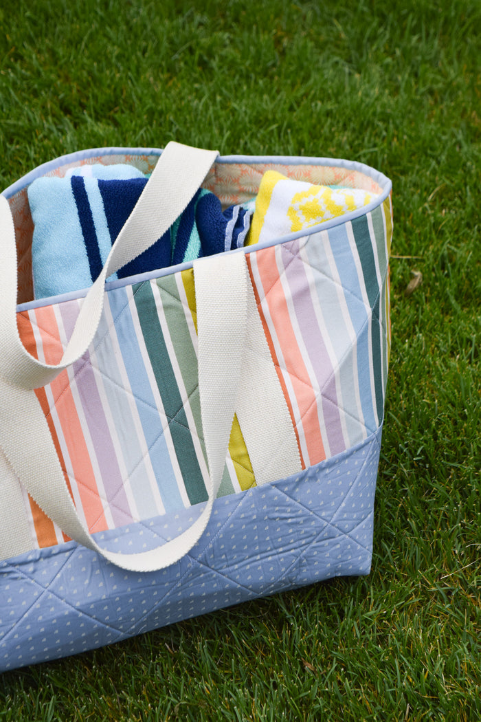 Over-sized Beach Tote Fabric Kit - Summer Stripe
