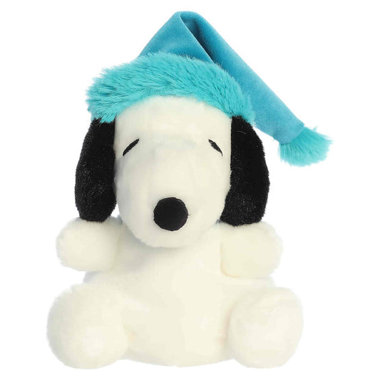 Palm Pals 5 Inch Peanuts Bundled Up Snoopy w/Solid Blue Hat Plush Toy