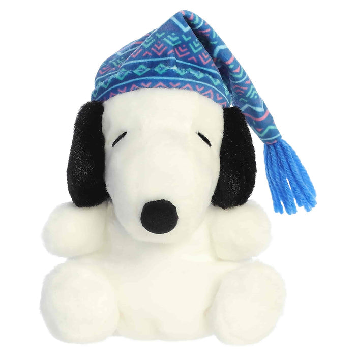 Palm Pals 5 Inch Peanuts I Love Snow Snoopy w/Fair Isle Hat Plush Toy