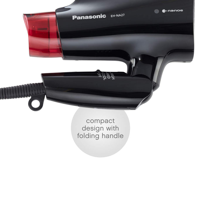 PANASONIC Nanoe Compact Travel Hair Dryer -  Refurbished with Home Essentials warranty - EH-NA27