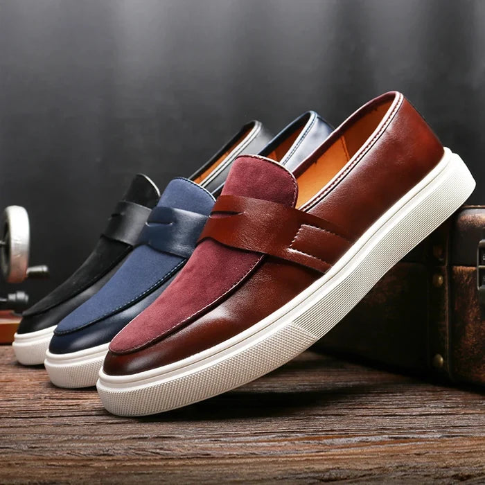 Paolo Neri Slip-on Leather Loafers