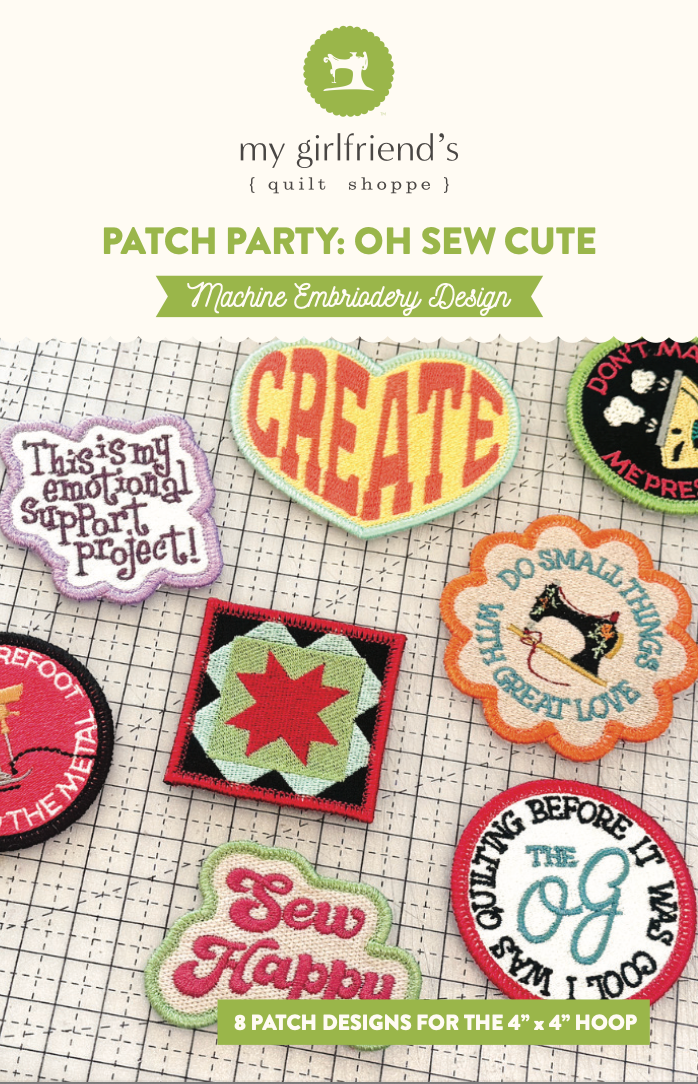 Patch Party: Oh SEW Cute! (Downloadable Machine Embroidery Pattern)