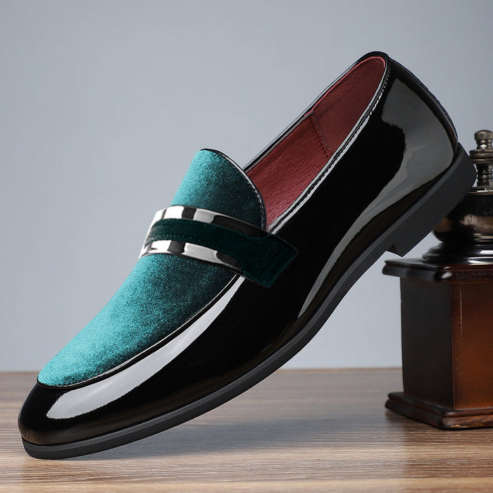 Top view showing the loafer shape and contrast panel