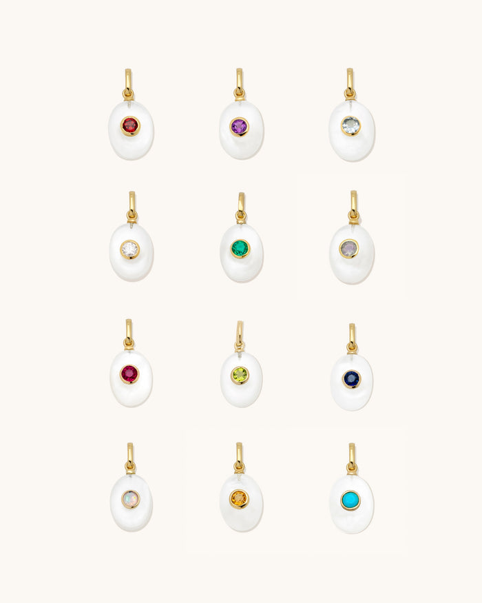 Pearlescent Birthstone Pendant