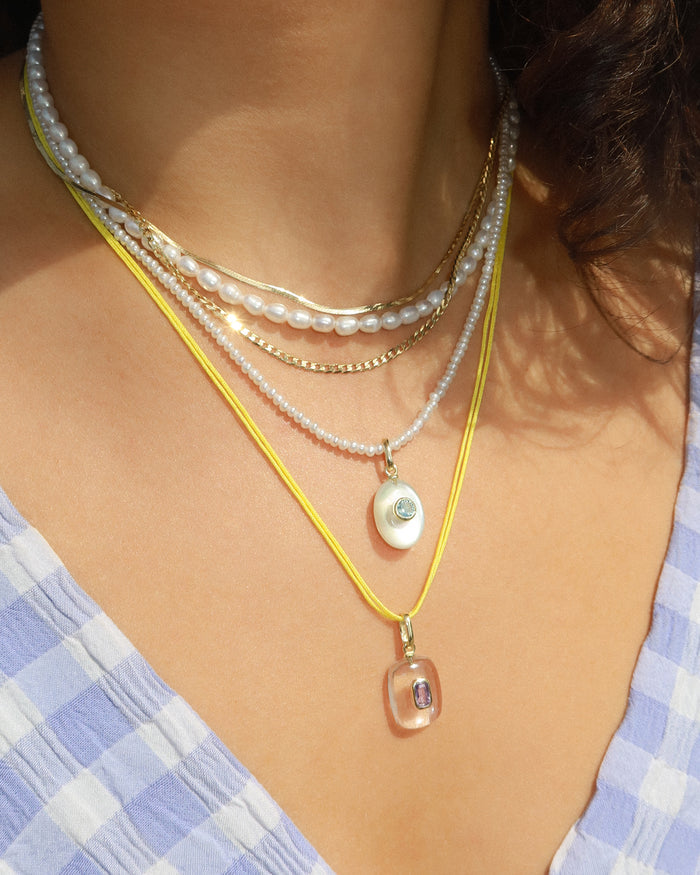 Pearlescent Birthstone Pendant