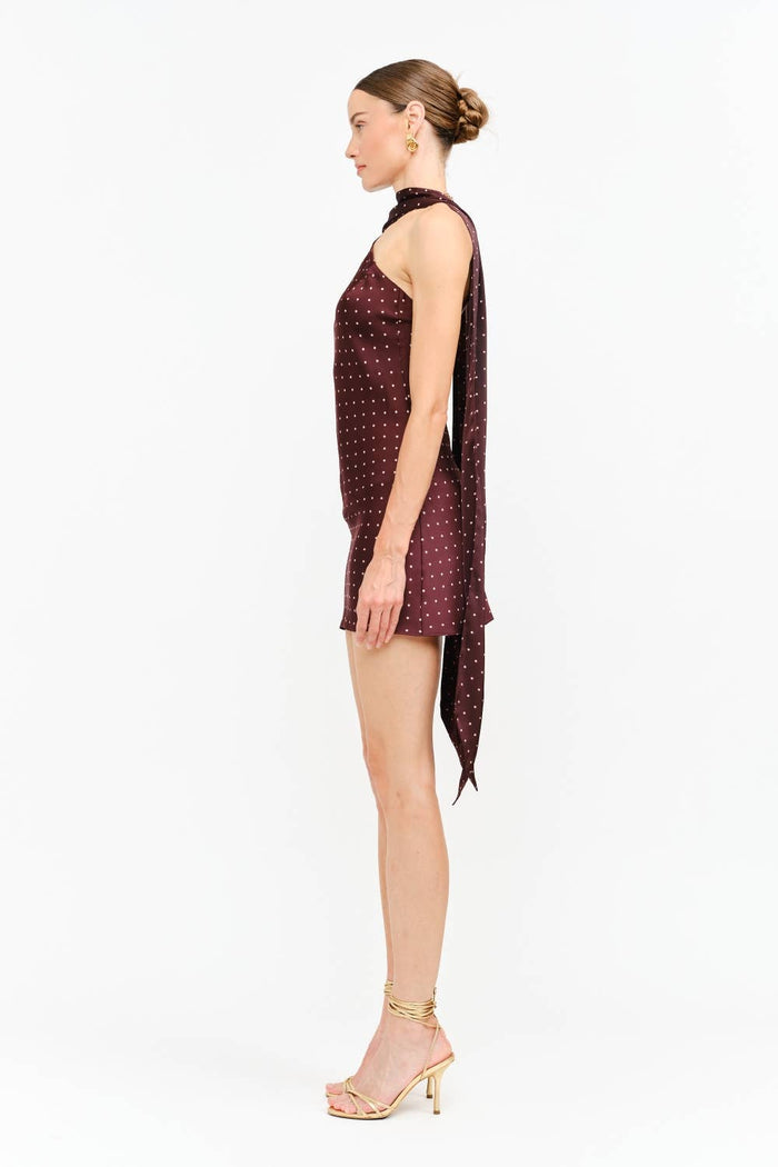 Penny Dress: BURGUNDY / L