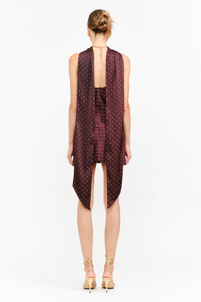 Penny Dress: BURGUNDY / M