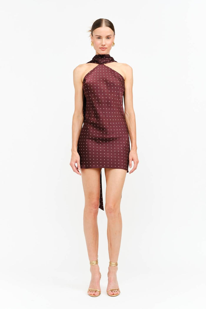 Penny Dress: BURGUNDY / M