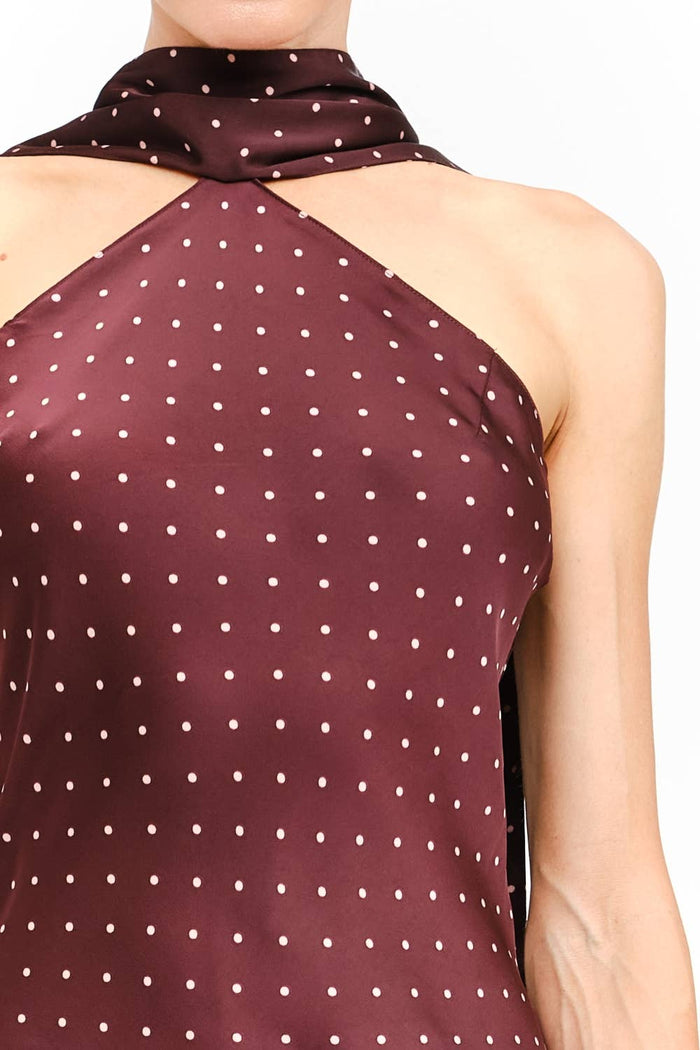 Penny Dress: BURGUNDY / M