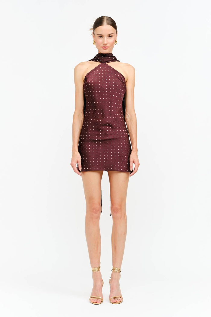 Penny Dress: BURGUNDY / S