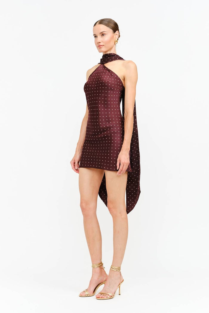 Penny Dress: BURGUNDY / S