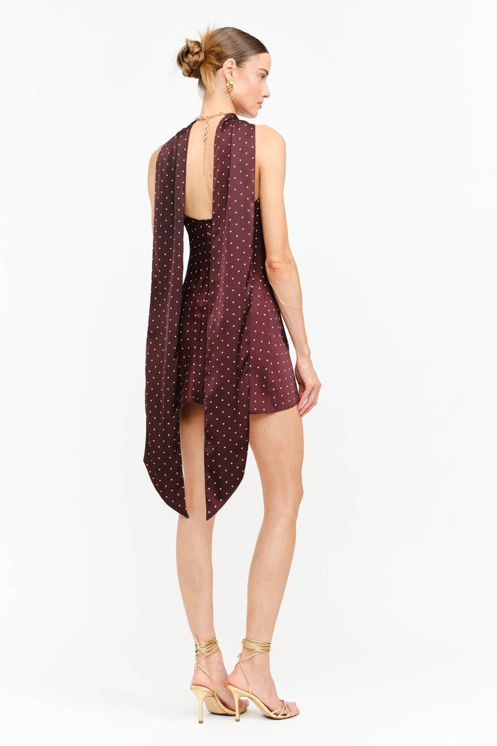 Penny Dress: BURGUNDY / S
