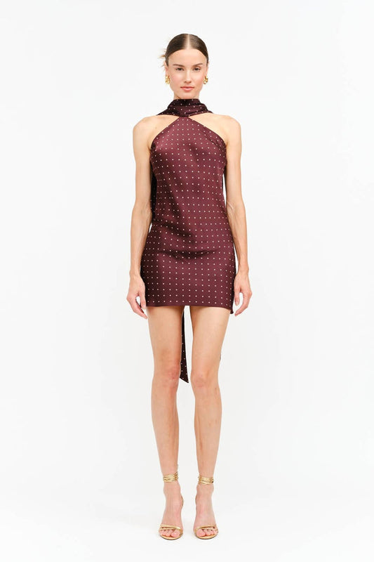 Penny Dress: BURGUNDY / XS