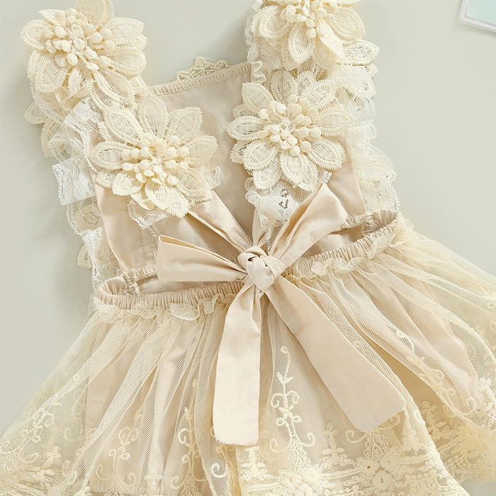 PERSEPHONE Crochet & Lace Romper with Headband