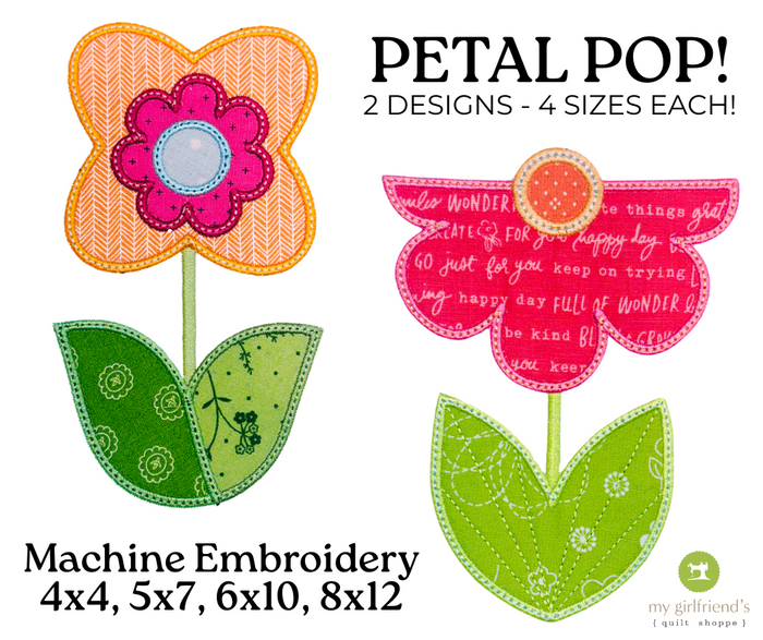 Petal Pop! (Downloadable Machine Embroidery Pattern)