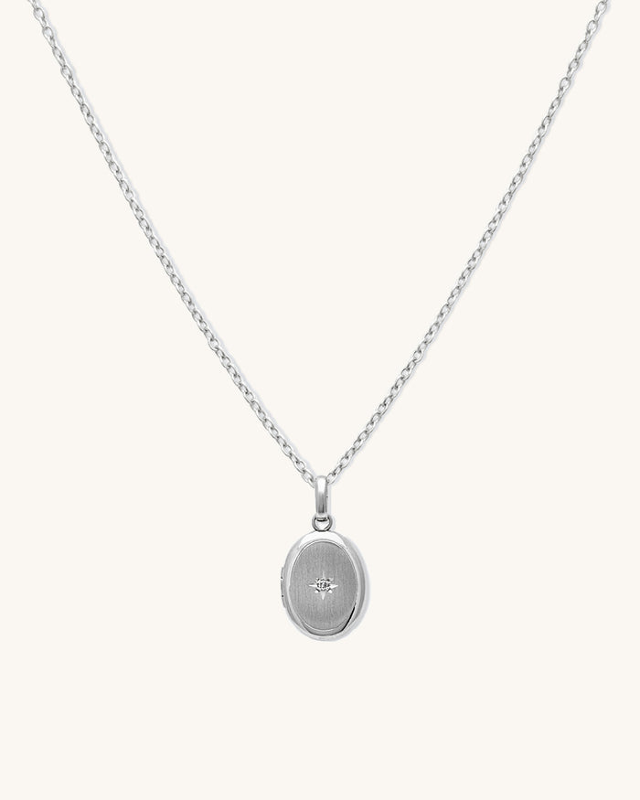 Petite Oval Diamond Locket