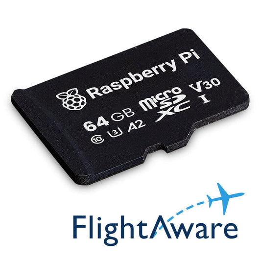 PiAware Pre-installed 64GB Micro SD Card (Latest v11.1) by FlightAware - The Pi Hut